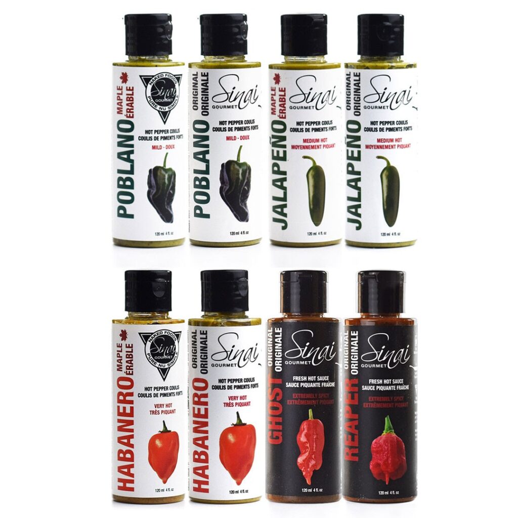 Jalapeño Maple Fresh Hot Sauce Sinai Gourmet Hot Pepper Coulis
