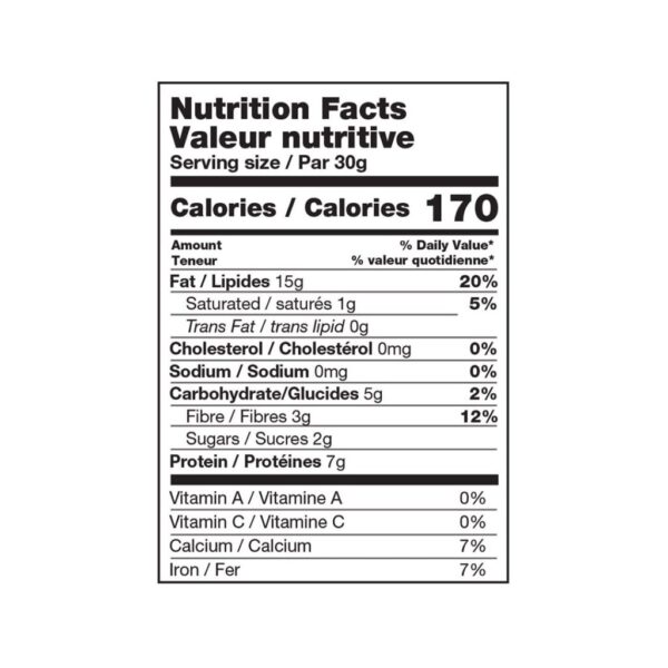 almonds nutritional table