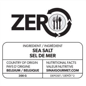 zero sea salt label